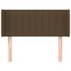 vidaXL Vzglavje z u&scaron;esi temno rjavo 83x16x78/88 cm blago