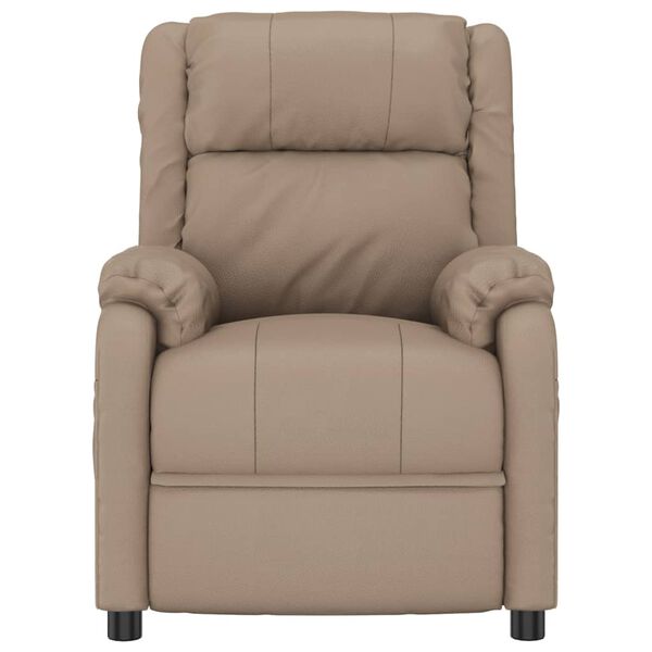 vidaXL Masažni stol kapučino barve umetno usnje