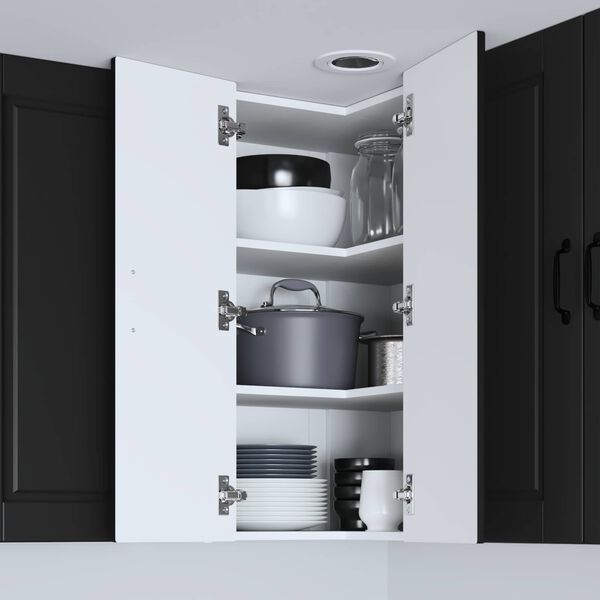 vidaXL Kuhinjski element s polico Črna 57 x 57 x 80 cm Konstruiran les