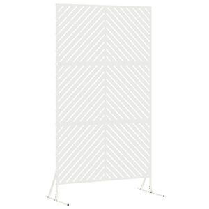 vidaXL Zaslonska za&scaron;čita Bela 100 x 50 x 180 cm Jeklo