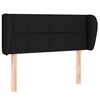 vidaXL Vzglavje z u&scaron;esi črno 103x23x78/88 cm blago
