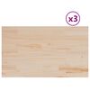 vidaXL Mizna plo&scaron;ča 3 kosi 80x47x1,7 cm pravokotna trdna borovina
