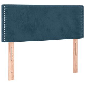 vidaXL Posteljno vzglavje temno modro 100x5x78/88 cm žamet