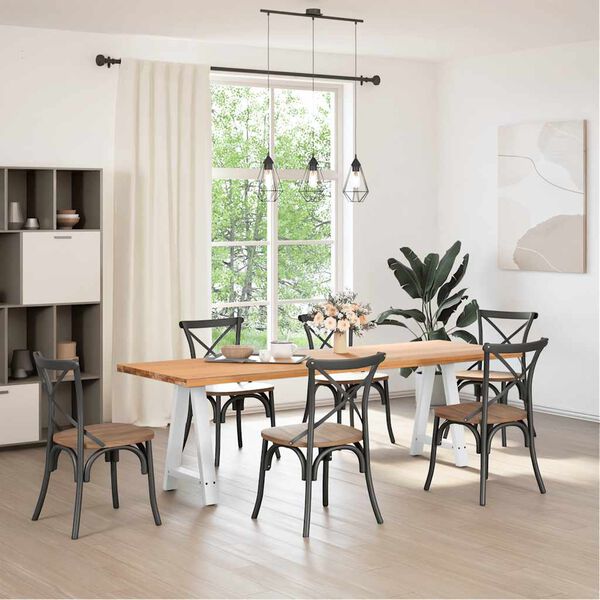 vidaXL Noge za jedilno mizo v obliki črke A, 2 kosa, bele barve, 60 x (72-73) cm, jeklo