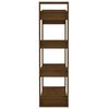 vidaXL Knjižna omara/pregrada medeno rjava 80x35x56,5 cm trden les