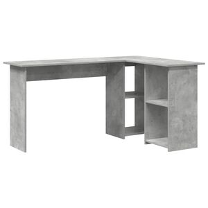 vidaXL Miza Betonsko siva 142 x 102 x 73 cm Inženirski les