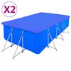 vidaXL Pokrivalo za bazen PE pravokotno 2 kosa 90 g/m&sup2; 540x270 cm