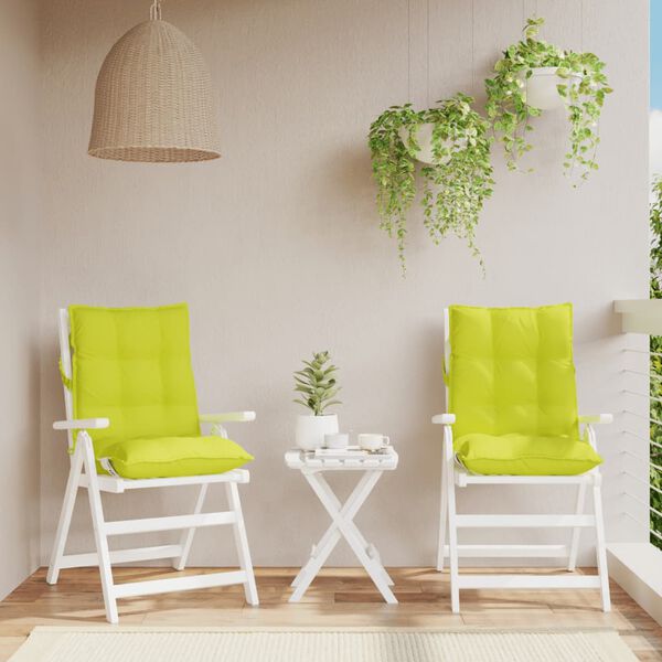 vidaXL Blazina za stol 2 kosa živo zelena oxford tkanina