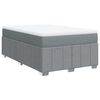 vidaXL Boxspring postelja z vzmetnico svetlo siva 120x190 cm blago