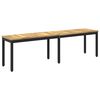 vidaXL Vrtna klop 161 x 35 x 45 cm Masiven les akacije Bela in črna