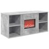 vidaXL Električni kamin Beton 100 x 37 x 45,5 cm Inženirski les