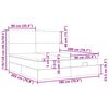 vidaXL Otomanski posteljni okvir z vzmetnicami siv 180x200 cm blago
