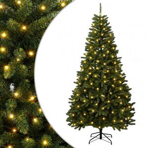 vidaXL Umetno Zložljivo Božično Drevo 270 cm 600 LED Toplo bela PVC