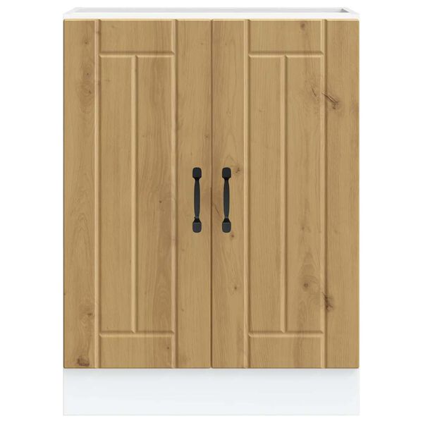 vidaXL Osnovna omarica za umivalnik Lucca artisan hrast inženirski les