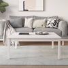 vidaXL Klubska mizica bela 100x100x40 trdna borovina