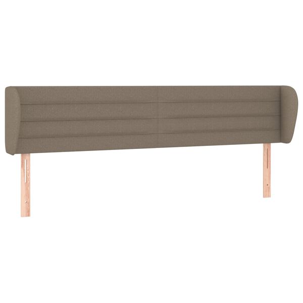 vidaXL Vzglavje z u&scaron;esi taupe 203x23x78/88 cm blago