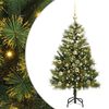 vidaXL Umjetno zložljivo božićno drevo s stožci Zelena 150 cm