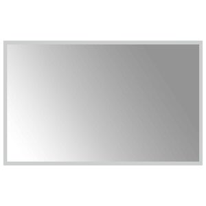 vidaXL LED kopalni&scaron;ko ogledalo Transparentno 80 x 50 cm kaljeno steklo
