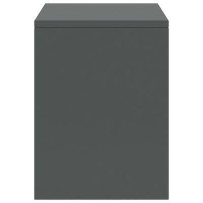 vidaXL Nočna omarica temno siva 35x30x40 cm trdna borovina