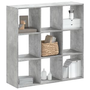 vidaXL Knjižna omara betonsko siva 102x32x102 cm inženirski les