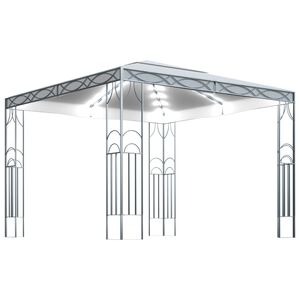 vidaXL Paviljon z LED lučkami 300x300 cm krem