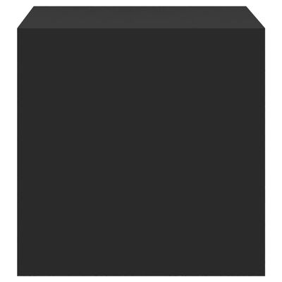 vidaXL Stenska omarica črna 37x37x37 cm iverna plošča