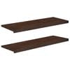 vidaXL Okenske police 2 kos Temno rjava 120 x 40 x 2 cm Trda bukovina