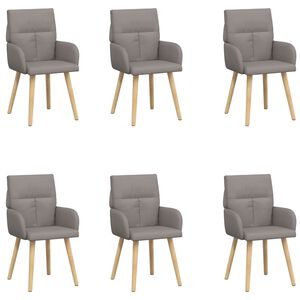 vidaXL Jedilni stoli 6 kos Blago Taupe 60 x 56 x 96 cm