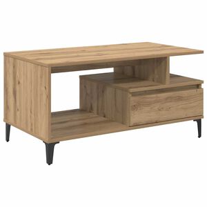 vidaXL Klubska miza Umetni hrast 90 x 49 x 45 cm Inženirski les