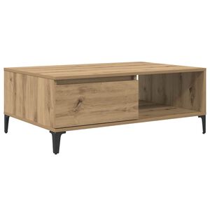 vidaXL Klubska miza artisan hrast 90 x 60 x 35 cm Inženirski les
