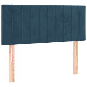 vidaXL Posteljno vzglavje temno modro 100x5x78/88 cm žamet