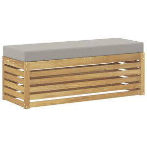 vidaXL Zunanji stolček klop Bela 115 x 43 x 45 cm Masiven les akacije