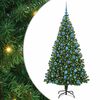 vidaXL Umestno božično drevo Zelena 180 cm PVC, jeklo in plastika