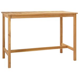 vidaXL Barska miza Naravna 150 x 75 x 105 cm Trden tikov les