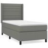 vidaXL Box spring postelja z vzmetnico temno siva 90x190 cm blago