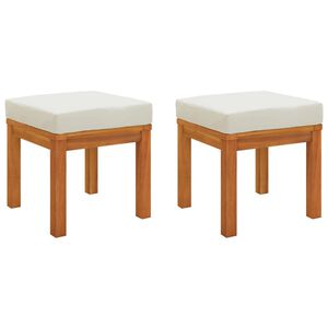 vidaXL Vrtni stolčki z blazinami 2 kosa 40x40x42 cm trden akacijev les