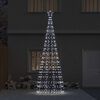 vidaXL LED božično drevo z zemeljskimi ostrimi Hladno bela 400 cm