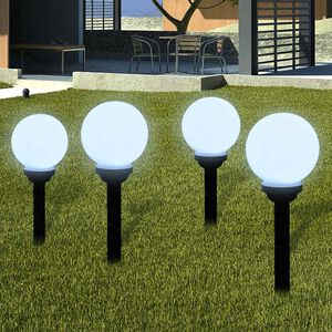 vidaXL Zunanje svetilke za osvetlitev poti 4 kosi LED 15 cm s konico