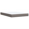 vidaXL Box spring postelja z vzmetnico taupe 140x200 cm blago