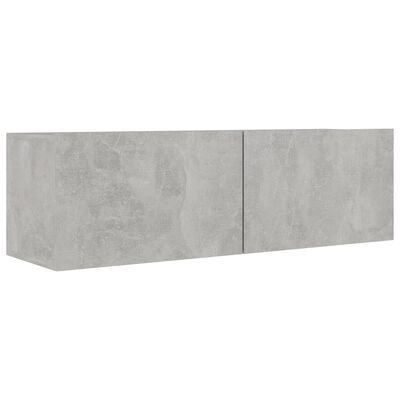 vidaXL Stenska TV omarica betonsko siva inženirski les