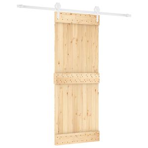 vidaXL Drsna vrata 80 x 210 cm Masiven borov les (neobdelan)