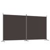 vidaXL Paravan 2-delni rjav 348x180 cm blago