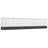 vidaXL Voliera s podalj&scaron;kom srebrna 1042,5x107x212 cm jeklo