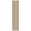vidaXL Knjižna omara 3-nadstropna sonoma hrast 60x24x109 cm