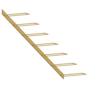 vidaXL Stensko stojalo za vino za 7 steklenic zlato kovinsko