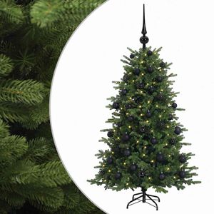 vidaXL Umetna božična jelka z bučko 120 cm 150 LED Toplo bela