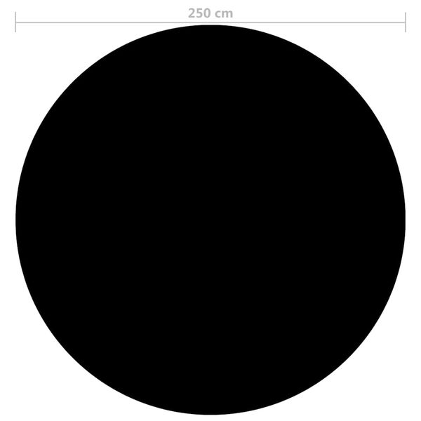 vidaXL Pokrivalo za bazen črno 250 cm PE