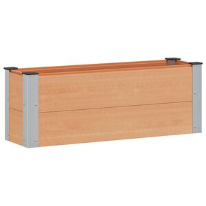 vidaXL Vrtna visoka greda Rjava 100 x 30 x 36 cm WPC in aluminij