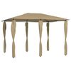 vidaXL Paviljon s pokritimi stebri 3x4x2,6 m taupe 160 g/m&sup2;