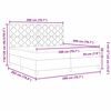 vidaXL Postelja z vzmetnico z vzmetnico Temno siva 200 x 200 cm blago